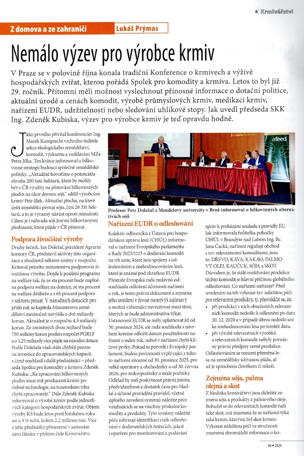 nemálo výzev pro výrobce krmiv